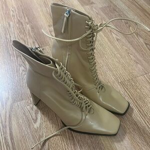 NWT Zara genuine leather ankle boots (unworn)